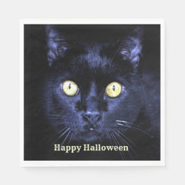 Halloween Party Scary Black Cat Horror Night Servet