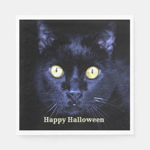 Halloween Party Scary Black Cat Horror Night Servet