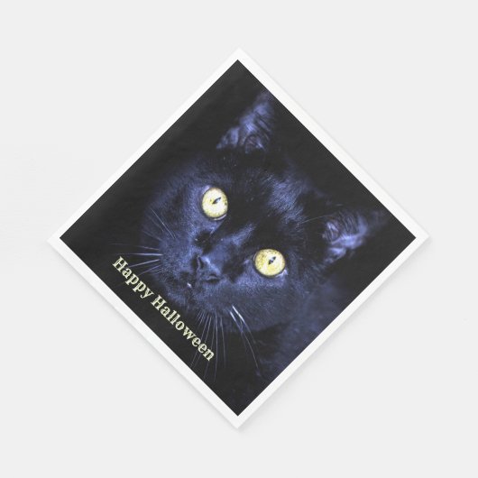 Halloween Party Scary Black Cat Horror Night Servet (Hoek)
