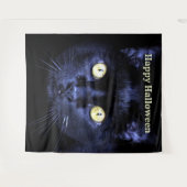 Halloween Party Scary Black Cat Horror Night Wandkleed (Voorkant (horizontaal))