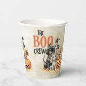 Halloween Party Scary Boo Dogs Crew Sinaasappel Po Papieren Bekers (Achterkant)