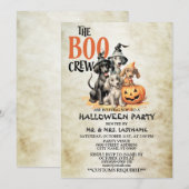 Halloween Party Scary Boo Dogs Crew Spooky Kaart (Voorkant / Achterkant)