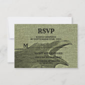 Halloween Party Scary Craw Geel Groen Spooky RSVP Kaartje (Voorkant)