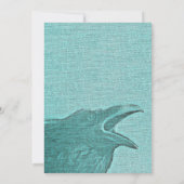 Halloween Party Scary Craw Green Spooky Kaart (Achterkant)