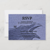 Halloween Party Scary Craw Paarse Blauw Spooky RSVP Kaartje (Voorkant)