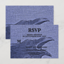 Halloween Party Scary Craw Paarse Blauw Spooky RSVP Kaartje