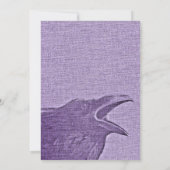 Halloween Party Scary Craw Paarse Spooky Kaart (Achterkant)