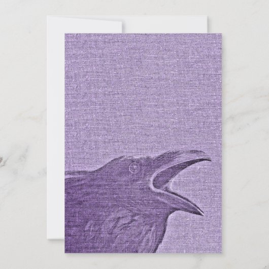Halloween Party Scary Craw Paarse Spooky Kaart (Achterkant)
