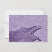 Halloween Party Scary Craw Paarse Spooky RSVP Kaartje (Achterkant)