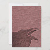 Halloween Party Scary Craw Raspberry Rood Spooky Kaart (Achterkant)