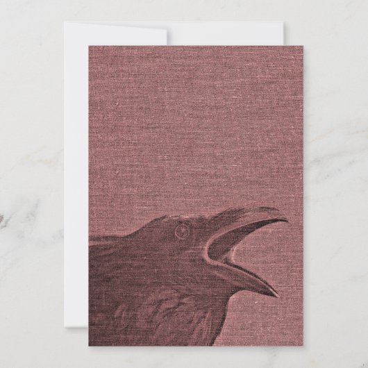 Halloween Party Scary Craw Raspberry Rood Spooky Kaart (Achterkant)