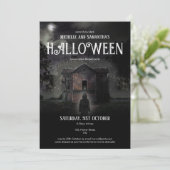Halloween Party Scary Dark Hauning House Custom Kaart (Staand voorkant)