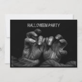 Halloween Party Scary Evil Hands Black Spooky Kaart (Voorkant)