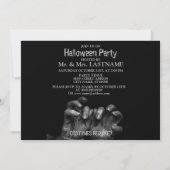 Halloween Party Scary Evil Hands Black Spooky Kaart (Achterkant)