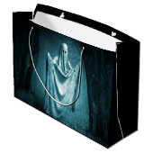 Halloween Party Scary Ghost Dark Blue Night Black Groot Cadeauzakje (Achterkant Gekanteld)