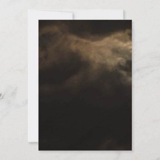 Halloween Party Scary Moon Black Cloudy Sky Kaart (Achterkant)