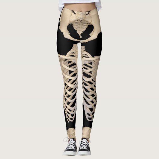 Halloween Party Scary Zombie Cage Skeleton Leggings (Voorkant)