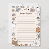 Halloween Party Schattige Ghost Time Capsule Note Bedankkaart (Voorkant)