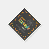 Halloween Party Schattige Spider Kleurrijke Typogr Servet (Hoek)