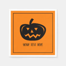 Halloween party servetten met pompoen hoofd snijde