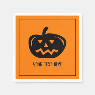 Halloween party servetten met pompoen hoofd snijde