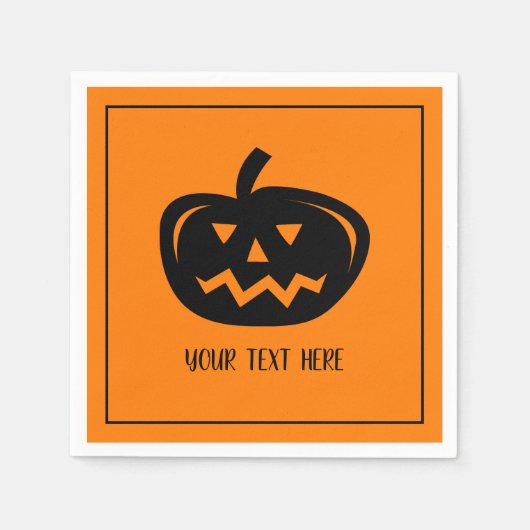 Halloween party servetten met pompoen hoofd snijde (Voorkant)