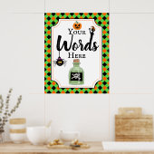 halloween party sign creëer je eigen poster (Keuken)