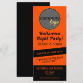 HALLOWEEN PARTY SINAASAPPEL ZWART ZAKELIJK BEDRIJF (Voorkant / Achterkant)
