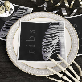 Halloween Party Skelet Botten Rib Cage Spooky Servetten