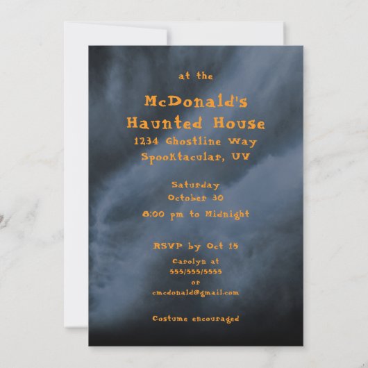 Halloween Party Skeleton en oude grafsteen Kaart (Achterkant)