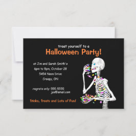 Halloween Party Skeleton Kaart