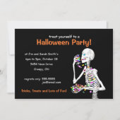 Halloween Party Skeleton Kaart (Voorkant)
