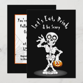 Halloween Party Skeleton Kaart