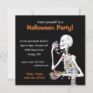 Halloween Party Skeleton Kaart