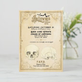  Halloween Party Skull House of Horrors Kaart (Staand voorkant)