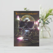 Halloween Party Skull Kaart (Staand voorkant)