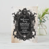 Halloween Party Skull Lijst Gotische Verjaardag Kaart (Staand voorkant)