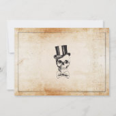 Halloween Party Skull Top Hat Bow Stropdas Spook I Kaart (Achterkant)