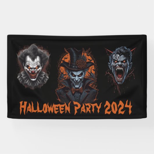 Halloween Party Spandoek (Horizontaal)