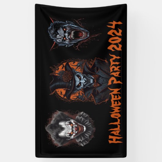 Halloween Party Spandoek (Verticaal)