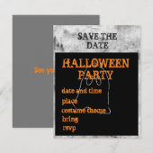 Halloween Party sparen de Aankondiging van de Datu (Voorkant / Achterkant)