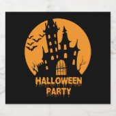Halloween Party Sparkling Wijnetiket (Enkel label)