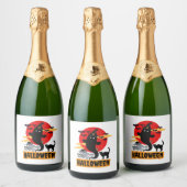 Halloween Party Sparkling Wijnetiket (Flessen)