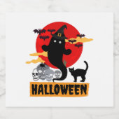 Halloween Party Sparkling Wijnetiket (Enkel label)