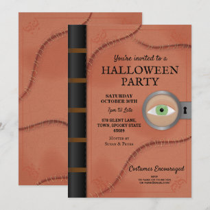 Halloween Party Spell Book Hocus Eye Horror Kaart