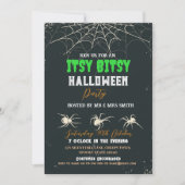Halloween Party Spider Horror enge uitnodiging (Voorkant)