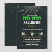 Halloween Party Spider Horror enge uitnodiging (Voorkant / Achterkant)