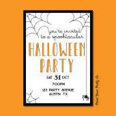 Halloween Party Spin Web Uitnodiging