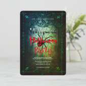 Halloween Party  Spinnenweb Kaart (Staand voorkant)