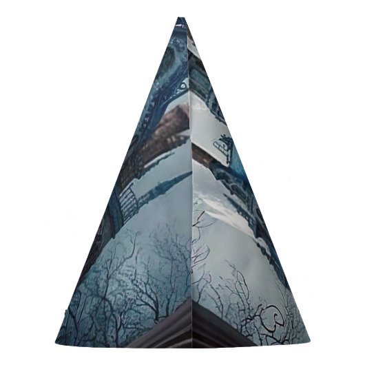 Halloween Party Spookhuis Blauwe Nacht Eng Feesthoedjes (Achterkant)